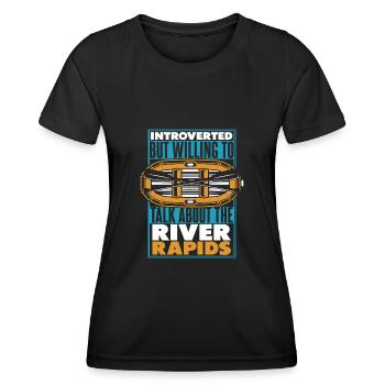 Rafting Wildwasser Kanu Kajak - Frauen Funktions-T-Shirt - Schwarz - Vorne - AI Model Female 172 light (172cm)