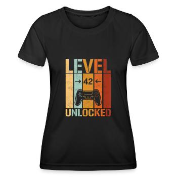 42nd Birthday Level 42 unlocked - Women's Functional T-Shirt - black - Front - AI Model Female 172 light (172cm)