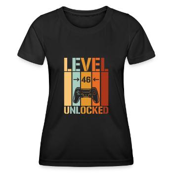 46th Birthday Level 46 unlocked - Women's Functional T-Shirt - black - Front - AI Model Female 172 light (172cm)
