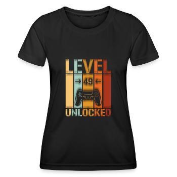 49th Birthday Level 49 unlocked - Women's Functional T-Shirt - black - Front - AI Model Female 172 light (172cm)
