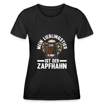 Party Saufspruch Bier - Frauen Funktions-T-Shirt - Schwarz - Vorne - AI Model Female 172 light (172cm)