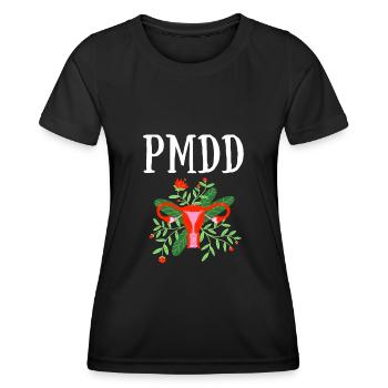 PMDD Awareness Premenstrual Syndrome Menstrual - Frauen Funktions-T-Shirt - Schwarz - Vorne - AI Model Female 172 light (172cm)