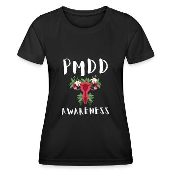 PMDD Awareness Premenstrual Syndrome Menstrual - Frauen Funktions-T-Shirt - Schwarz - Vorne - AI Model Female 172 light (172cm)
