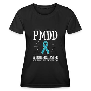 PMDD Awareness Premenstrual Syndrome Menstrual - Frauen Funktions-T-Shirt - Schwarz - Vorne - AI Model Female 172 light (172cm)