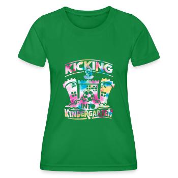 Zurück in den Kidergarten zurück in die Schule - Frauen Funktions-T-Shirt - Kelly Green - Vorne - AI Model Female 172 dark (172cm)