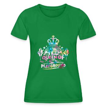 Königin des Spielplatzes Zurück zur Schule - Frauen Funktions-T-Shirt - Kelly Green - Vorne - AI Model Female 172 dark (172cm)