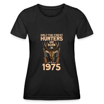 Jäger 47. Geburtstag Hirsch Jagen Geschenk - Frauen Funktions-T-Shirt - Schwarz - Vorne - AI Model Female 172 light (172cm)