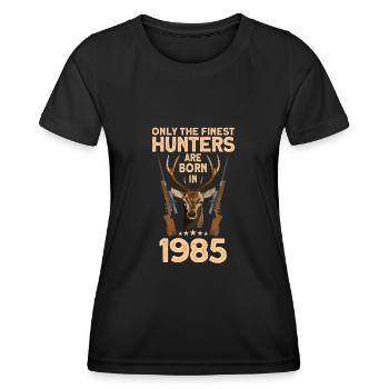 Hunter 37th Birthday Deer Hunting Gift - Women's Functional T-Shirt - black - Front - AI Model Female 172 light (172cm)
