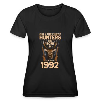 Hunter 30th Birthday Deer Hunting Gift - T-shirt sport Femme - noir - Devant - AI Model Female 172 light (172cm)
