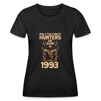 Hunter 29th Birthday Deer Hunting Gift - T-shirt sport Femme - noir - Devant - AI Model Female 172 light (172cm)