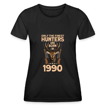 Hunter 32e anniversaire Cadeau de chasse au cerf - T-shirt sport Femme - noir - Devant - AI Model Female 172 light (172cm)