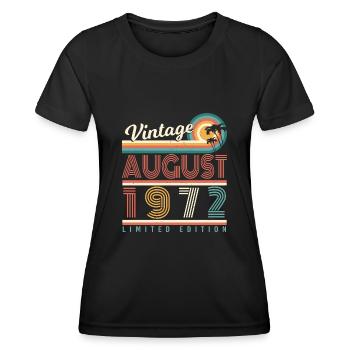 50. Jahrestag August 1972 - Frauen Funktions-T-Shirt - Schwarz - Vorne - AI Model Female 172 light (172cm)