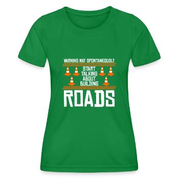 Garde routier Bauhof Witz Constructeur de routes - T-shirt sport Femme - vert - Devant - AI Model Female 172 dark (172cm)