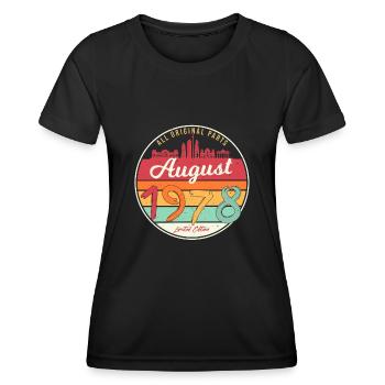 1978 In August Retro - Women's Functional T-Shirt - black - Front - AI Model Female 172 light (172cm)