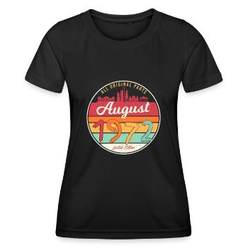 50. Jahrestag August 1972 - Frauen Funktions-T-Shirt - Schwarz - Vorne - AI Model Female 172 light (172cm)