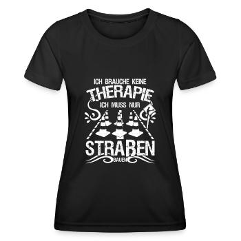 Straßenwärter Therapie Straßenbau - Frauen Funktions-T-Shirt - Schwarz - Vorne - AI Model Female 172 light (172cm)