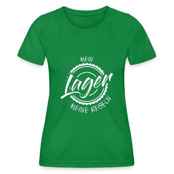 Lagerist Gabelstapler Lagerarbeiter - Frauen Funktions-T-Shirt - Kelly Green - Vorne - AI Model Female 172 dark (172cm)