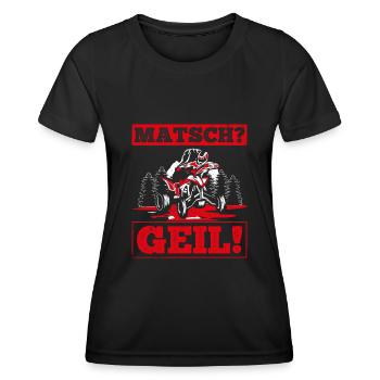 Quad Bike Biker Quad Zubehör Quad Matsch Geil Spru - Frauen Funktions-T-Shirt - Schwarz - Vorne - AI Model Female 172 light (172cm)
