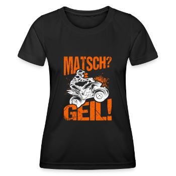 Quad Bike Biker Quad Zubehör Quad Matsch Geil Spru - Frauen Funktions-T-Shirt - Schwarz - Vorne - AI Model Female 172 light (172cm)