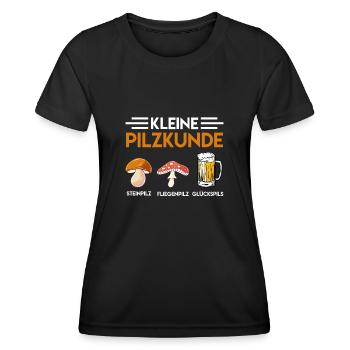 Pilzkunde Steinpilz Fliegenpilz Glückspilz - Frauen Funktions-T-Shirt - Schwarz - Vorne - AI Model Female 172 light (172cm)