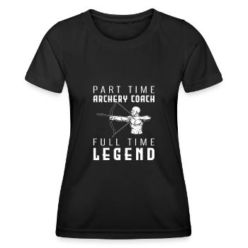 Tir à l’arc Flèche Tir à l’arc Tir à l’arc - T-shirt sport Femme - noir - Devant - AI Model Female 172 light (172cm)