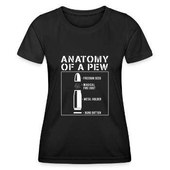 Anatomy Of A Pew Bullet - Frauen Funktions-T-Shirt - Schwarz - Vorne - AI Model Female 172 light (172cm)