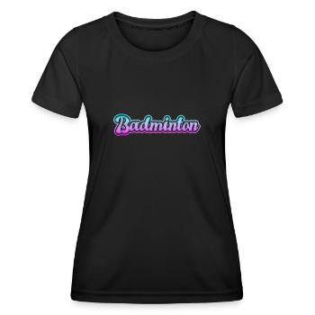 badminton - Frauen Funktions-T-Shirt - Schwarz - Vorne - AI Model Female 172 light (172cm)