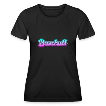 Baseball - Frauen Funktions-T-Shirt - Schwarz - Vorne - AI Model Female 172 light (172cm)