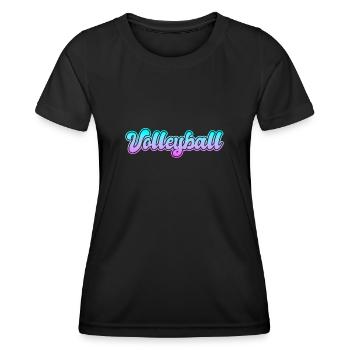 Volley-ball - T-shirt sport Femme - noir - Devant - AI Model Female 172 light (172cm)