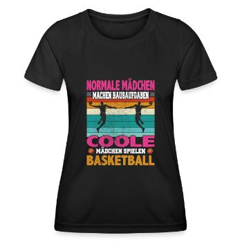 Basketball Dunking Spieler Korbleger Spruch - Frauen Funktions-T-Shirt - Schwarz - Vorne - AI Model Female 172 light (172cm)
