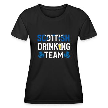 Schottisches Trinkteam, Schottland - Frauen Funktions-T-Shirt - Schwarz - Vorne - AI Model Female 172 light (172cm)