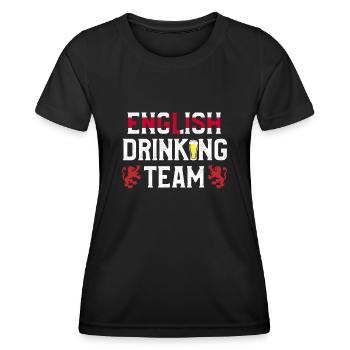 English Drinking Team, England - Women's Functional T-Shirt - black - Front - AI Model Female 172 light (172cm)