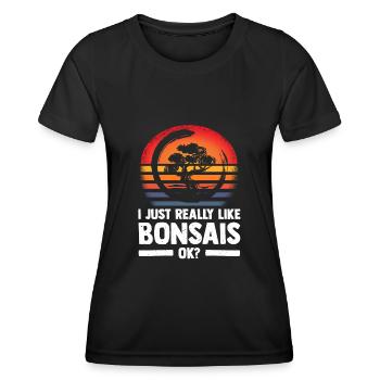 Bonsai Tree - Women's Functional T-Shirt - black - Front - AI Model Female 172 light (172cm)