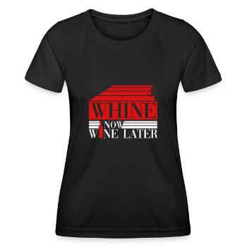 Complain now, drink later - Runner Marathon - Women's Functional T-Shirt - black - Front - AI Model Female 172 light (172cm)