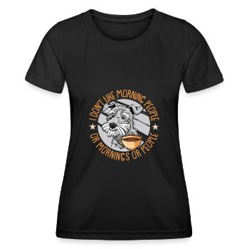 Schnauzer Chien Géant Schnauzer - T-shirt sport Femme - noir - Devant - AI Model Female 172 light (172cm)