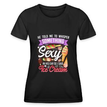 Crème glacée Fille Cône Popsicle He - T-shirt sport Femme - noir - Devant - AI Model Female 172 light (172cm)