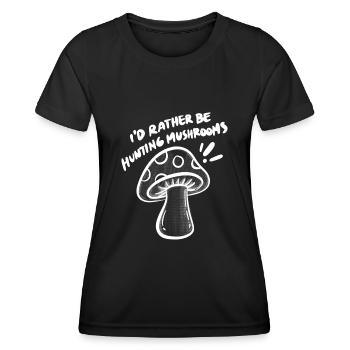 Jagd auf Pilze Natur Gemüse - Frauen Funktions-T-Shirt - Schwarz - Vorne - AI Model Female 172 light (172cm)