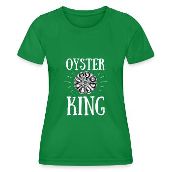 Oyster Shuck Shucking Seafood And Clam Digger - Women's Functional T-Shirt - kelly green - Front - AI Model Female 172 dark (172cm)