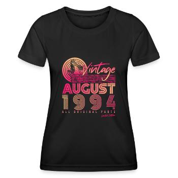 1994 Im August Geboren - Frauen Funktions-T-Shirt - Schwarz - Vorne - AI Model Female 172 light (172cm)