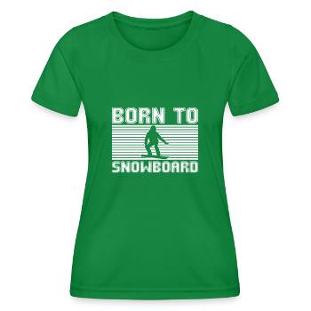 Snowboard - Frauen Funktions-T-Shirt - Kelly Green - Vorne - AI Model Female 172 dark (172cm)
