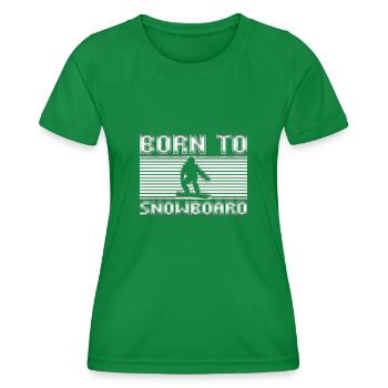Snowboard - T-shirt sport Femme - vert - Devant - AI Model Female 172 dark (172cm)