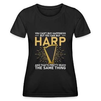 Harp Musician Harp Player - Women's Functional T-Shirt - black - Front - AI Model Female 172 light (172cm)