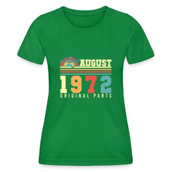 50th anniversary August 1972 - Women's Functional T-Shirt - kelly green - Front - AI Model Female 172 dark (172cm)