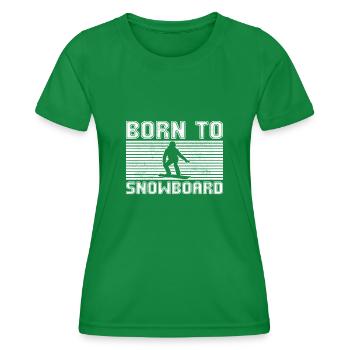 Snowboard - T-shirt sport Femme - vert - Devant - AI Model Female 172 dark (172cm)