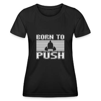 Weight training - Women's Functional T-Shirt - black - Front - AI Model Female 172 light (172cm)