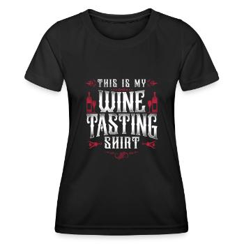 Sommelier Wine Drinking Tasting - Frauen Funktions-T-Shirt - Schwarz - Vorne - AI Model Female 172 light (172cm)