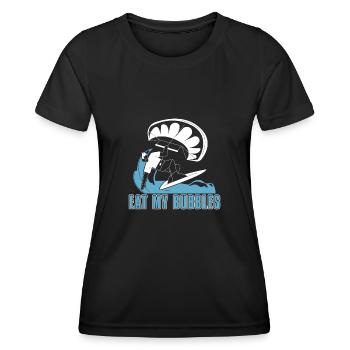 Kitesurfen Kiteboarding Kite Kiten - Frauen Funktions-T-Shirt - Schwarz - Vorne - AI Model Female 172 light (172cm)