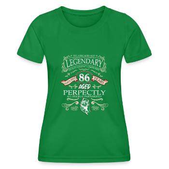 Vintage Legendary - Aged perfectly 86th birthday - Women's Functional T-Shirt - kelly green - Front - AI Model Female 172 dark (172cm)