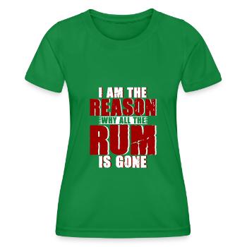 Je suis la raison pour laquelle tout le rhum a disparu 4 - T-shirt sport Femme - vert - Devant - AI Model Female 172 dark (172cm)