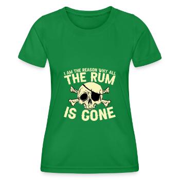 Je suis la raison pour laquelle tout le rhum a disparu - T-shirt sport Femme - vert - Devant - AI Model Female 172 dark (172cm)